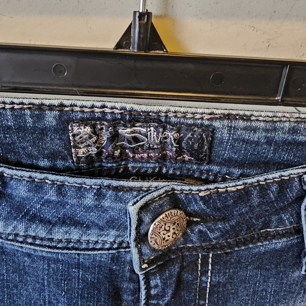 Silver Jeans Suki Mid Super Skinny Fluid Denim Women Sz. 31 Jeans - Picture 4 of 11